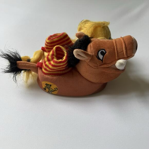 Disney's Lion King Toddler Sock Top Slippers Pumbaa & Simba Boys Size 5-6 Plush - Picture 5 of 7